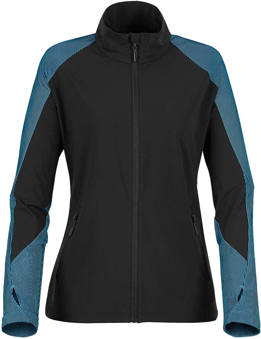 Stormtech Nw-1w Women’s Octane Lightweight Shell - Black Electric Blue - Ladies Xs