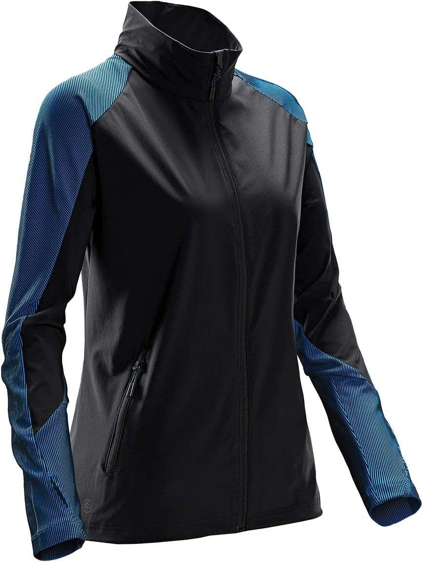 Stormtech Nw-1w Women’s Octane Lightweight Shell - Black Electric Blue
