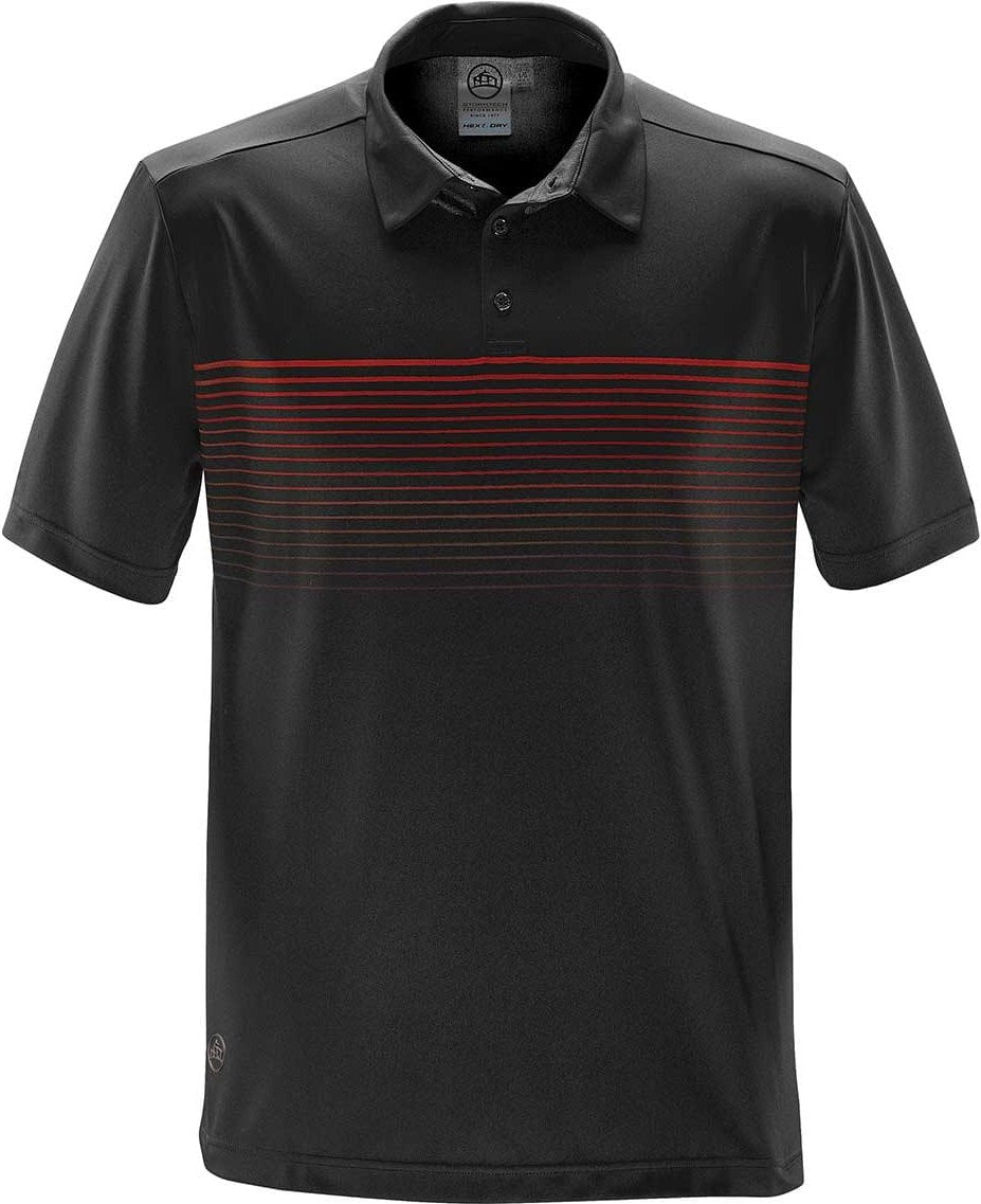 Stormtech Nxt-1 Men’s Wavelength Polo - Black Bright Red - Adult s