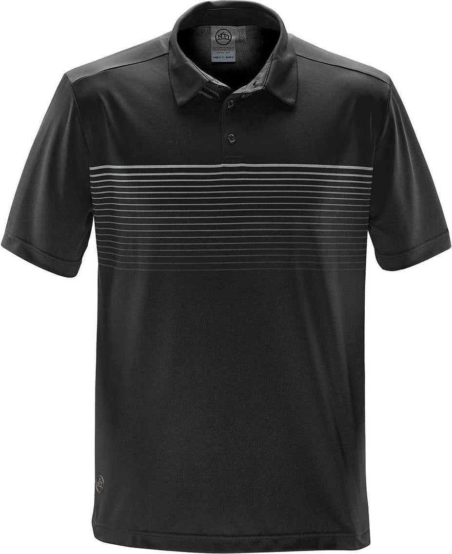 Stormtech Nxt-1 Men’s Wavelength Polo - Black - Titanium - Adult s