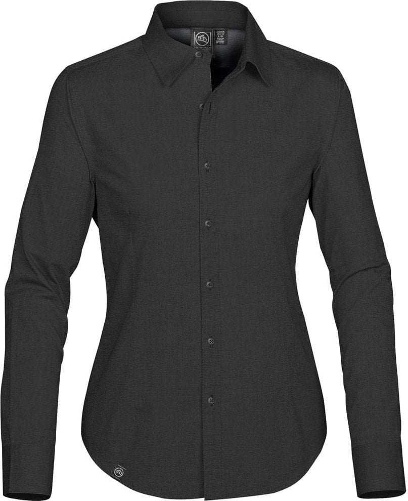 Stormtech Ocl-1w Women’s Handford Long Sleeve Shirt - Black / Ladies Xs