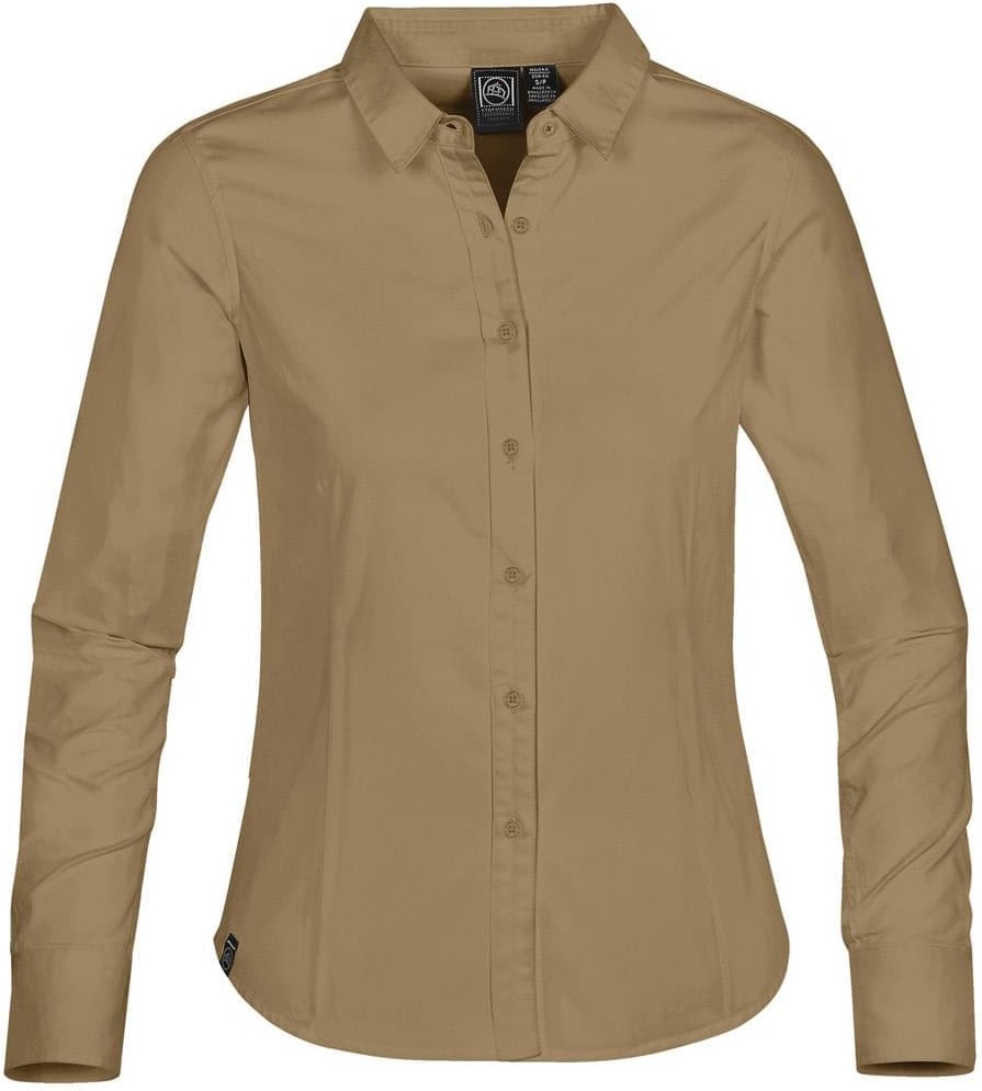 Stormtech Ocl-2w Women’s Cannon Twill Shirt - Tan - Ladies Xs