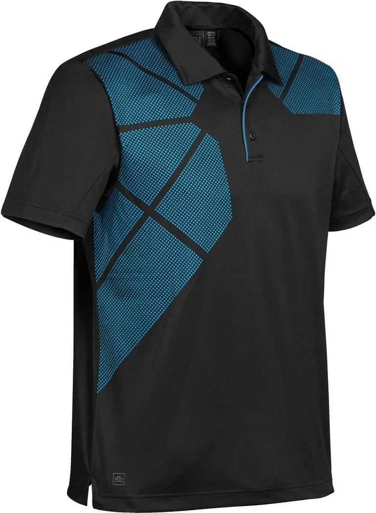 Stormtech Opx-1 Men’s Prism Performance Polo - Black Electric Blue - Adult s