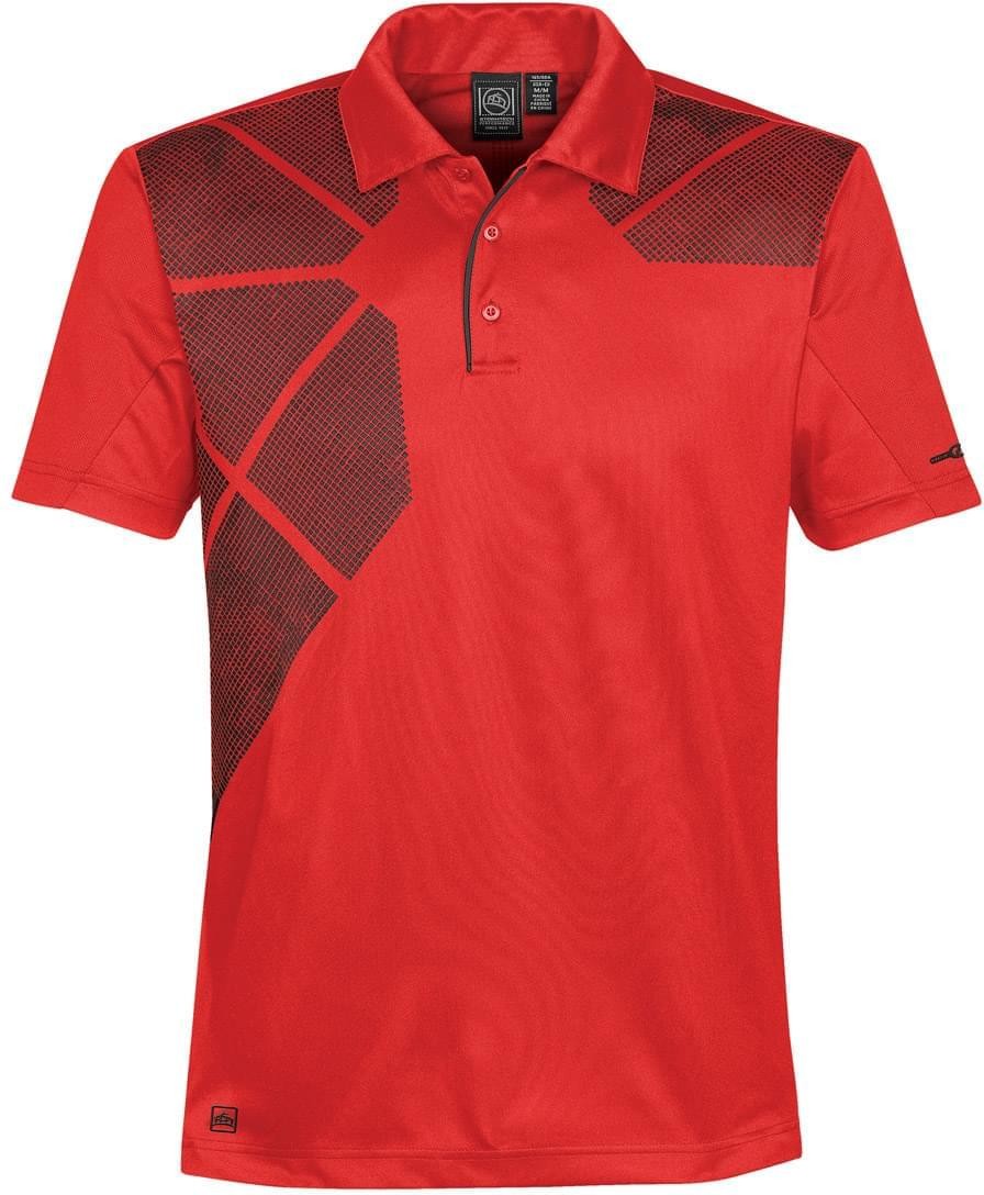 Stormtech Opx-1 Men’s Prism Performance Polo - True Red Black - Adult s