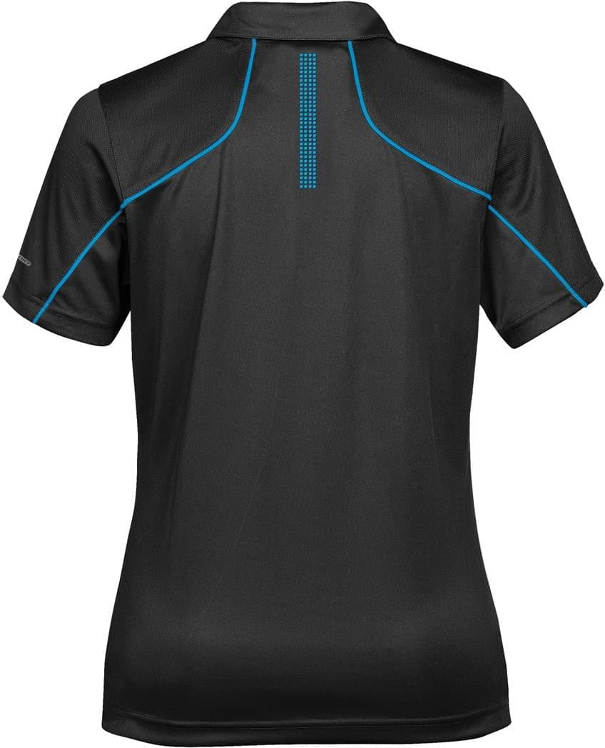 Stormtech Opx-1w Women’s Prism Performance Polo - Black Electric Blue