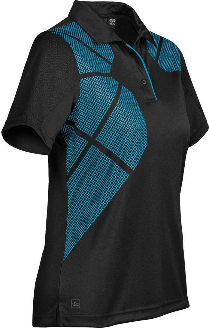 Stormtech Opx-1w Women’s Prism Performance Polo - Black Electric Blue