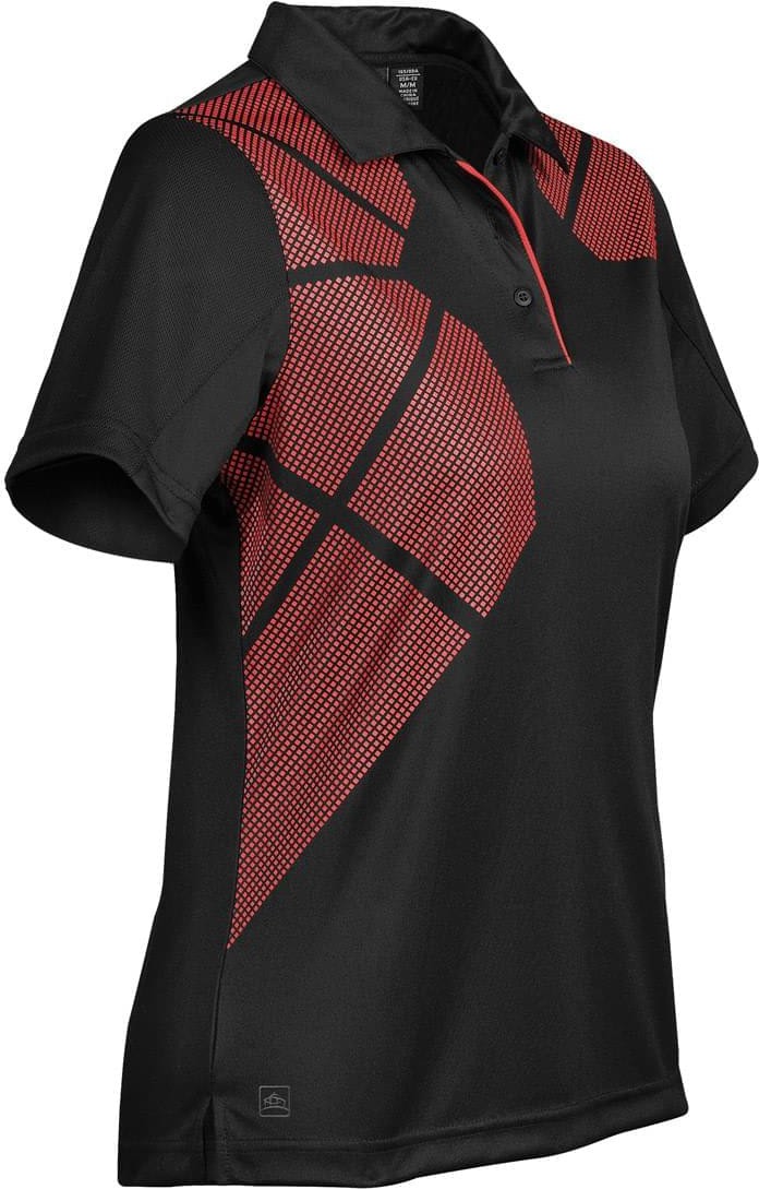 Stormtech Opx-1w Women’s Prism Performance Polo - Black True Red