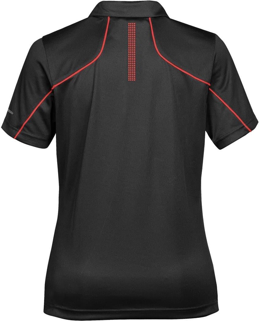 Stormtech Opx-1w Women’s Prism Performance Polo - Black True Red - Ladies Xs