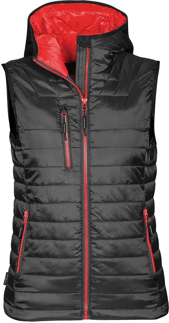 Stormtech Pfv-2w Women’s Gravity Thermal Vest - Black True Red - Ladies Xs