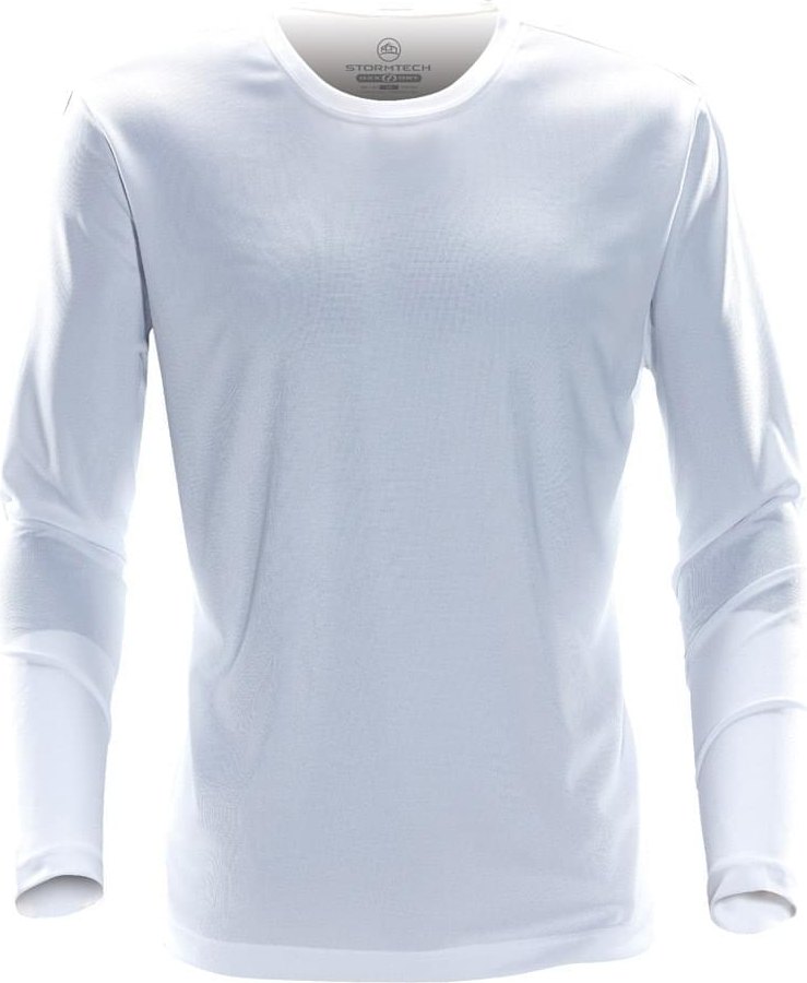 Stormtech Pgt-2 Men’s Eclipse H2x-dry Long Sleeve Tee - White - Adult 2xl