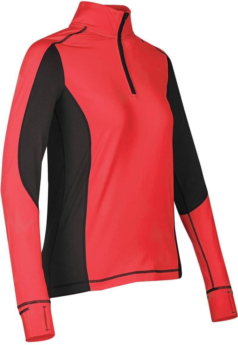 Stormtech Pl-4w Women’s Phoenix Lightweight 1/4 Zip - True Red Black