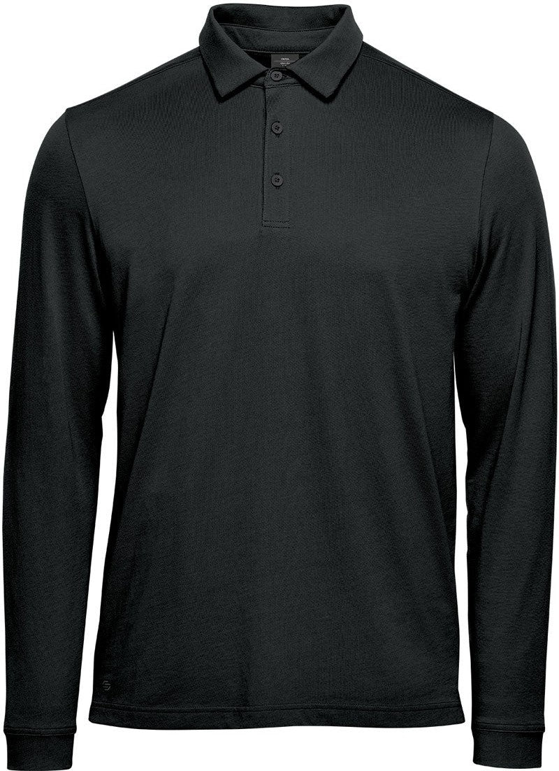Stormtech Plx-1m Men’s Nevada L/s Micro Pique Polo - Black - Adult s