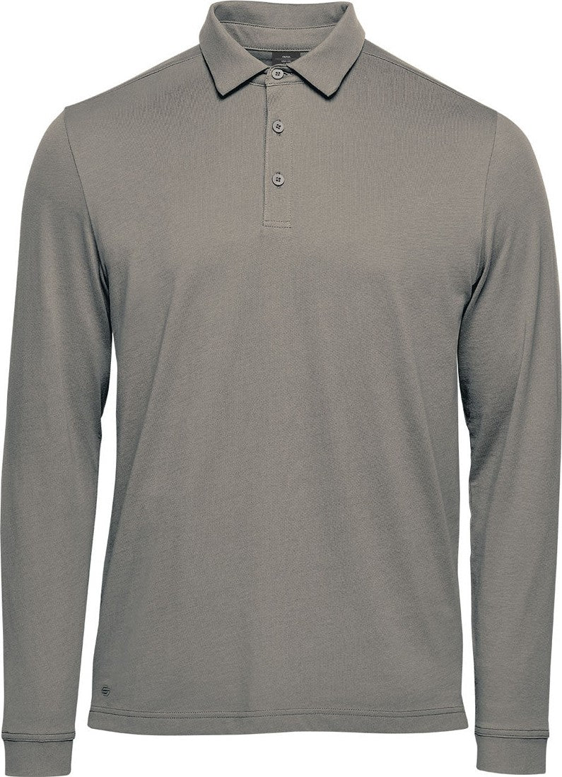 Stormtech Plx-1m Men’s Nevada L/s Micro Pique Polo - Granite - Adult s