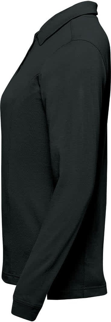 Stormtech Plx-1w Women’s Nevada L/s Micro Pique Polo - Black