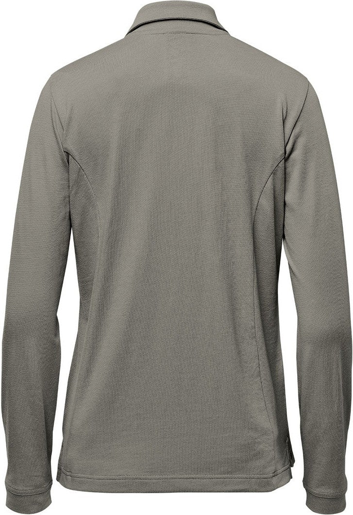 Stormtech Plx-1w Women’s Nevada L/s Micro Pique Polo - Granite - Ladies Xs