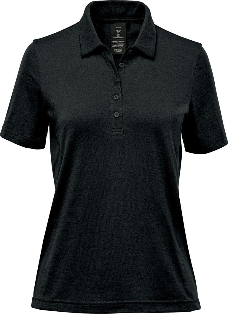 Stormtech Psx-4w Women’s Settebello S/s Polo - Black - Ladies Xs