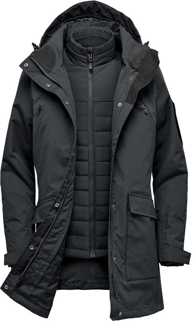 Stormtech Pxr-2w Women’s Fairbanks 5-in-1 Jacket - Black - Ladies Xs