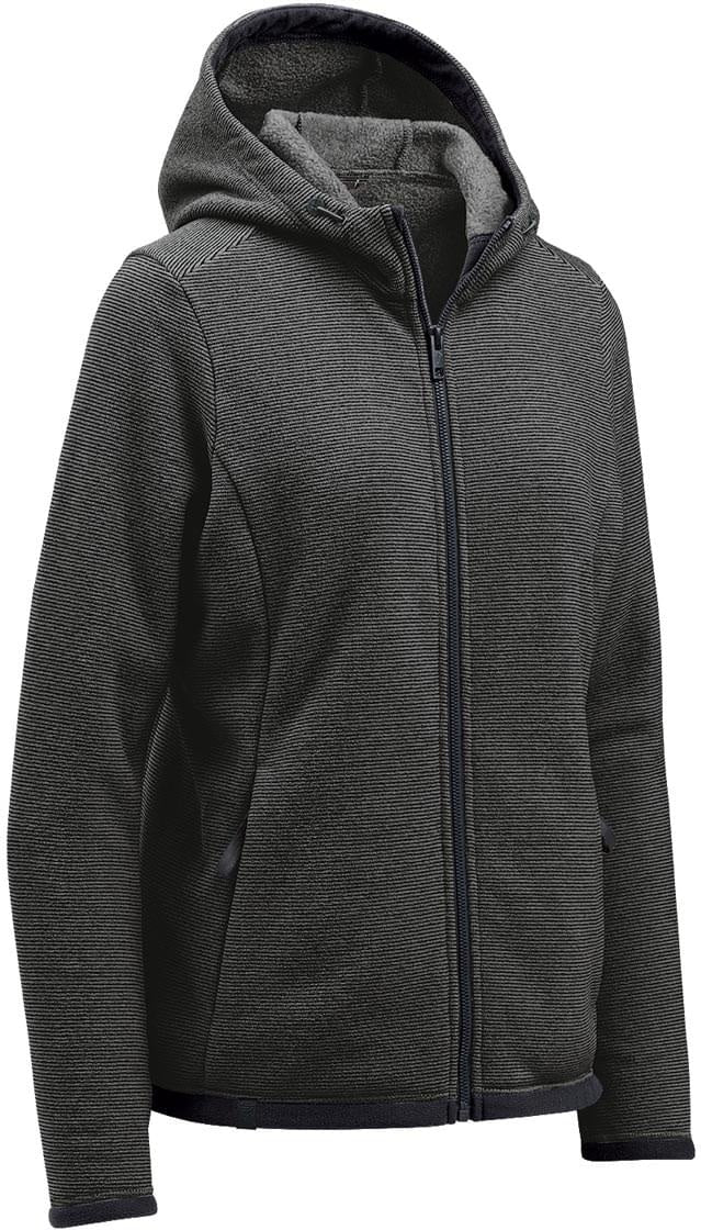 Stormtech Qmx-1w Women’s Medusa Fleece Hoody - Charcoal Stripe