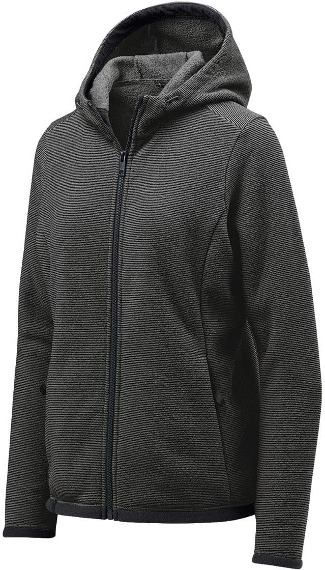 Stormtech Qmx-1w Women’s Medusa Fleece Hoody - Charcoal Stripe