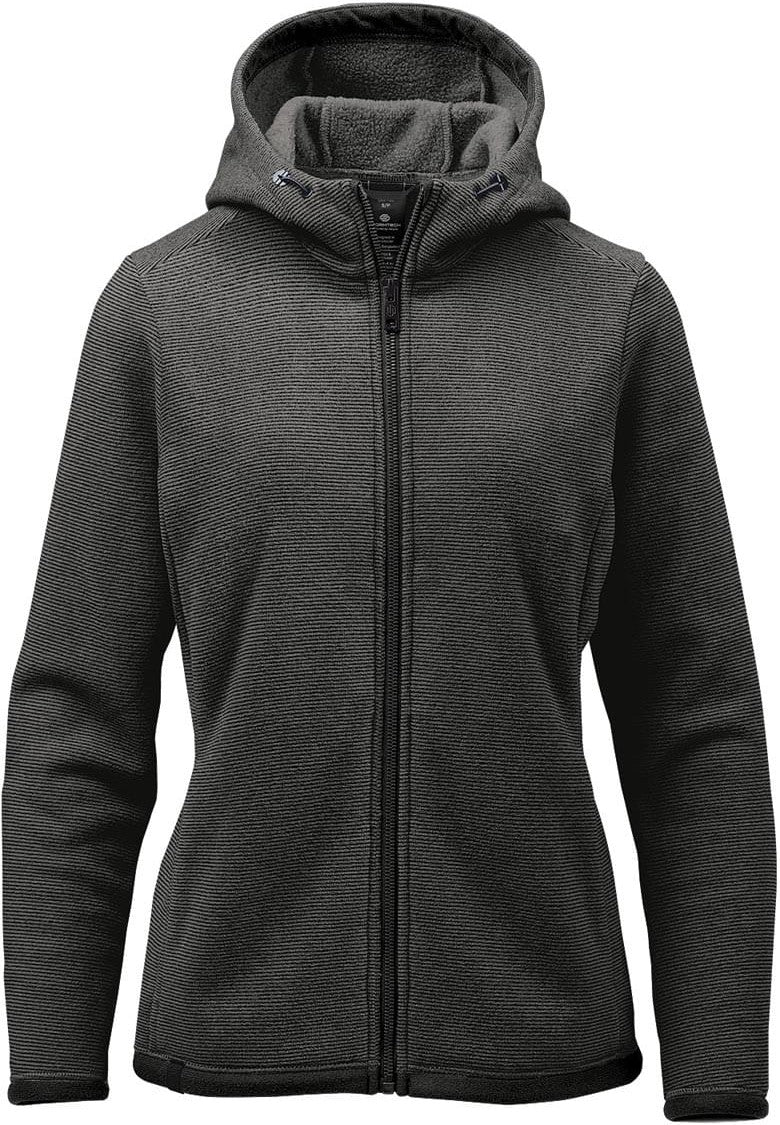 Stormtech Qmx-1w Women’s Medusa Fleece Hoody - Charcoal Stripe - Ladies Xs