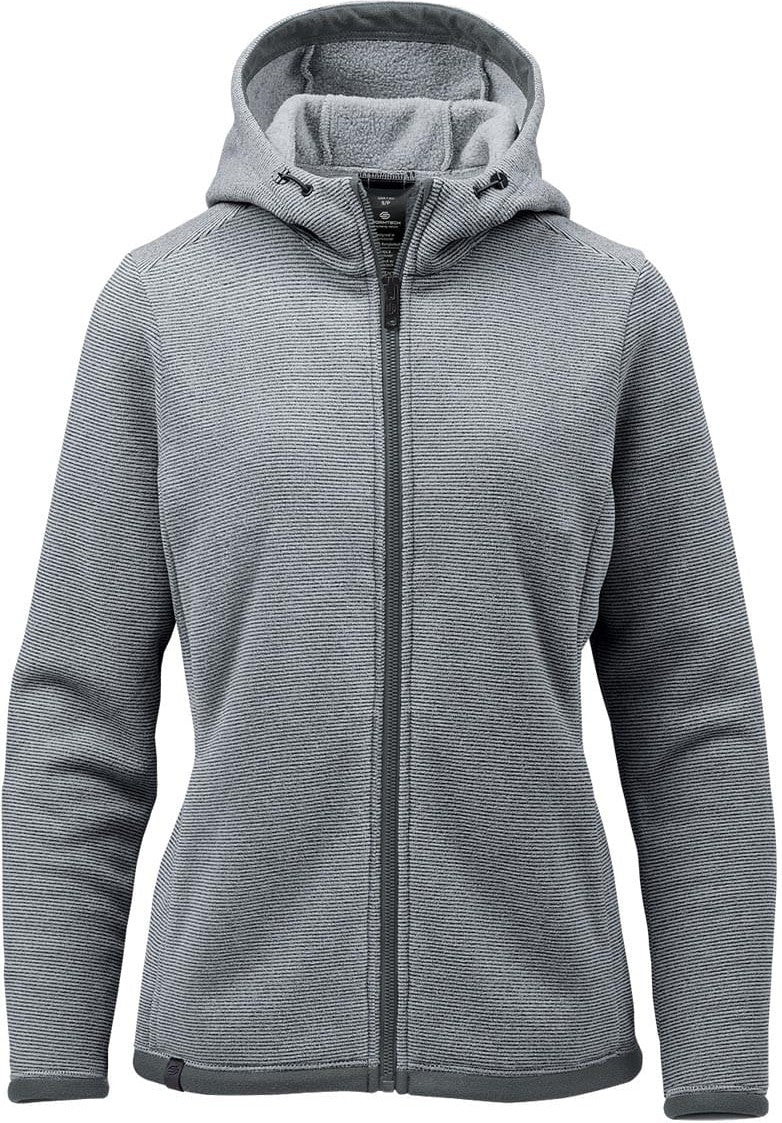 Stormtech Qmx-1w Women’s Medusa Fleece Hoody - Zinc Stripe - Ladies Xs