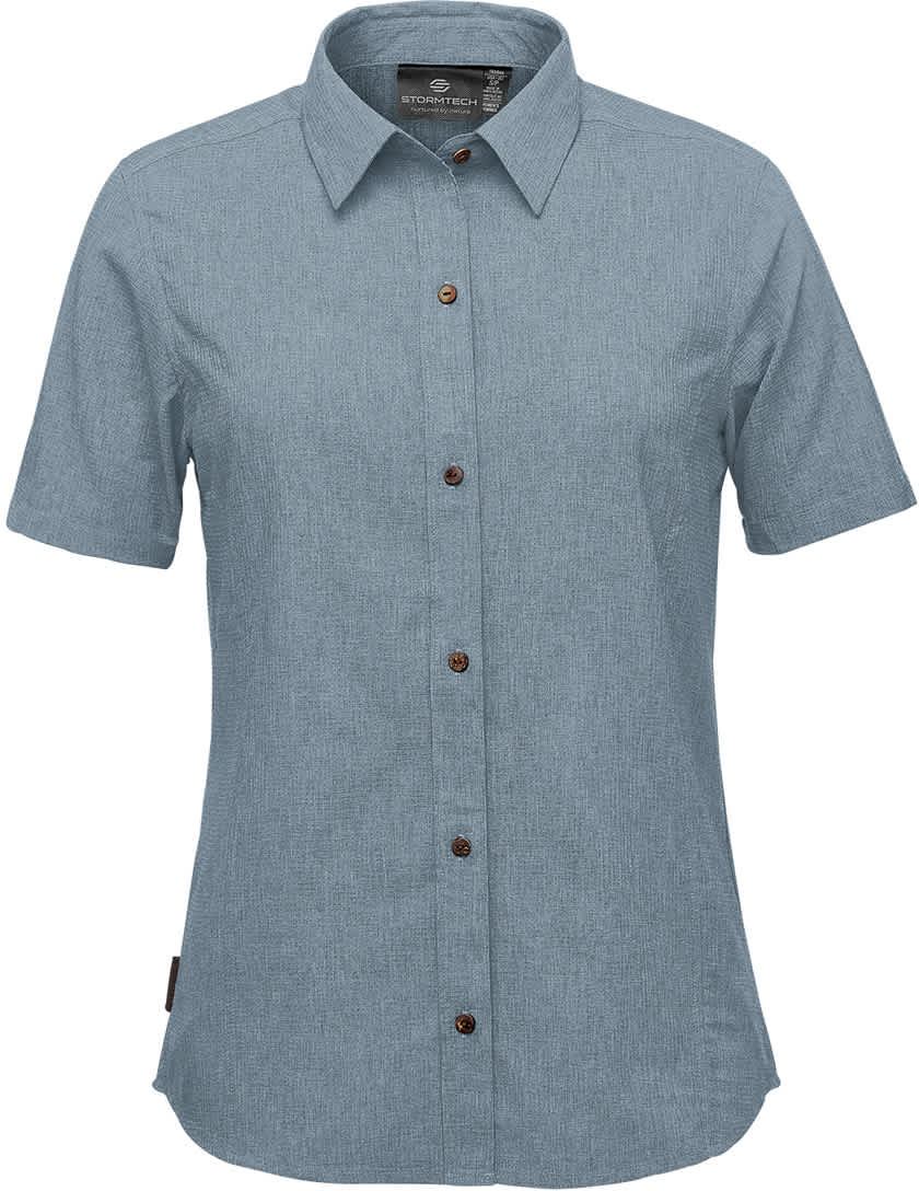 Stormtech Qrt-1w Women’s Azores Quick Dry Shirt - Retro Blue - Ladies Xs