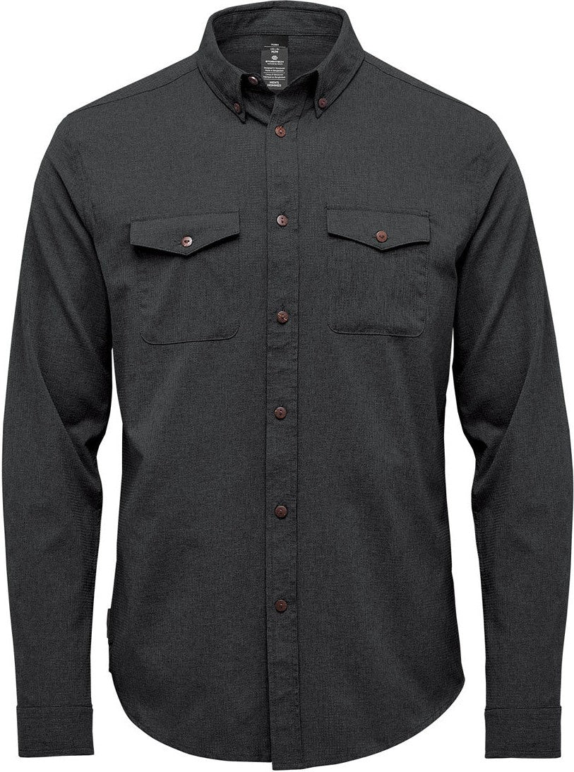 Stormtech Qrt-2 Men’s Azores Quick Dry L/s Shirt - Black - Adult s
