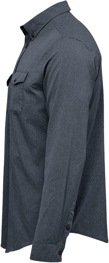 Stormtech Qrt-2 Men’s Azores Quick Dry L/s Shirt - Dark Denim Heather