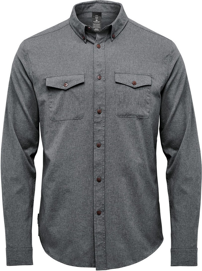 Stormtech Qrt-2 Men’s Azores Quick Dry L/s Shirt - Heather Gray - Adult s