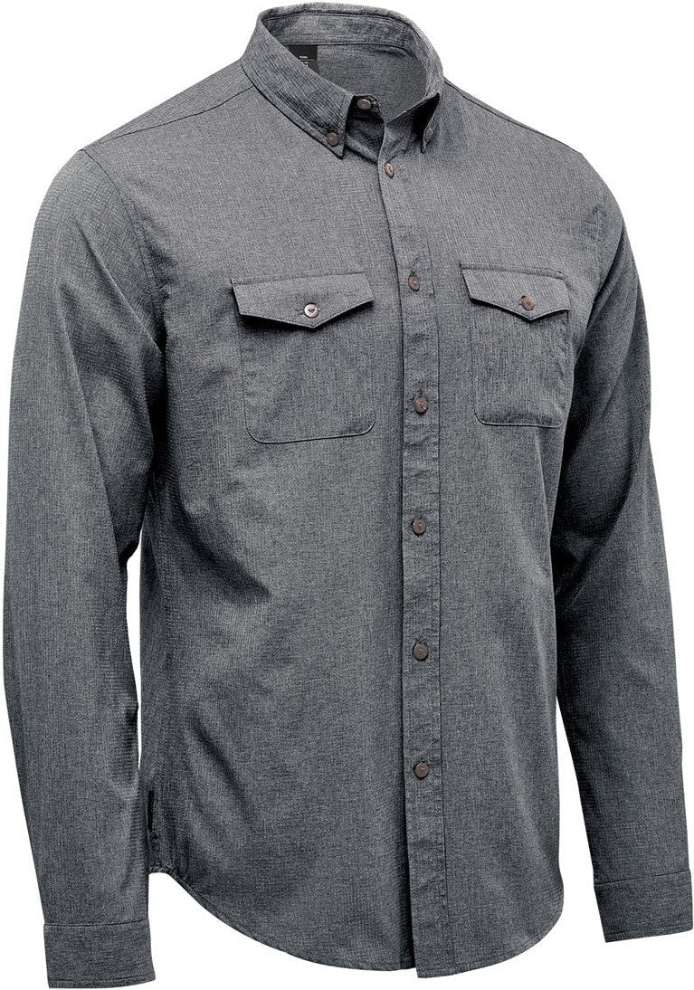Stormtech Qrt-2 Men’s Azores Quick Dry L/s Shirt - Heather Gray