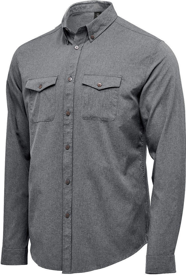 Stormtech Qrt-2 Men’s Azores Quick Dry L/s Shirt - Heather Gray