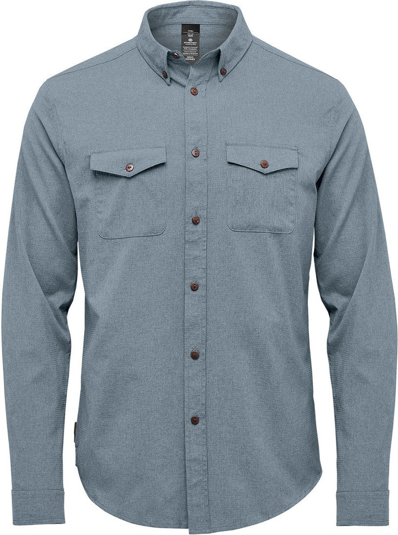 Stormtech Qrt-2 Men’s Azores Quick Dry L/s Shirt - Retro Blue - Adult s