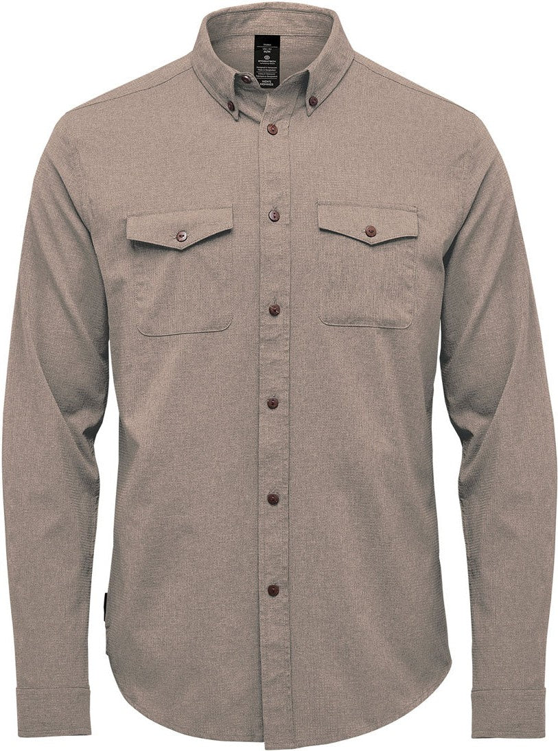 Stormtech Qrt-2 Men’s Azores Quick Dry L/s Shirt - Taupe - Adult s
