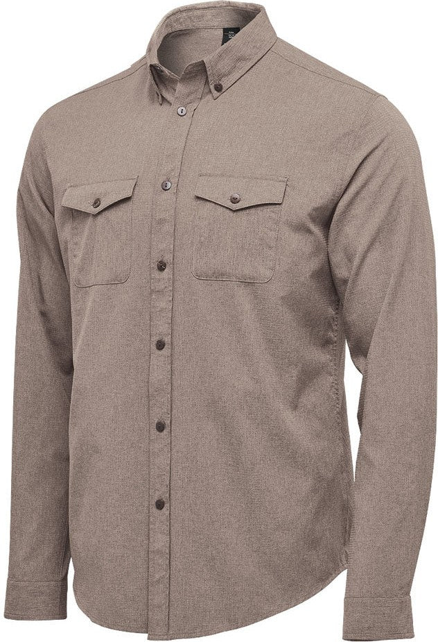 Stormtech Qrt-2 Men’s Azores Quick Dry L/s Shirt - Taupe