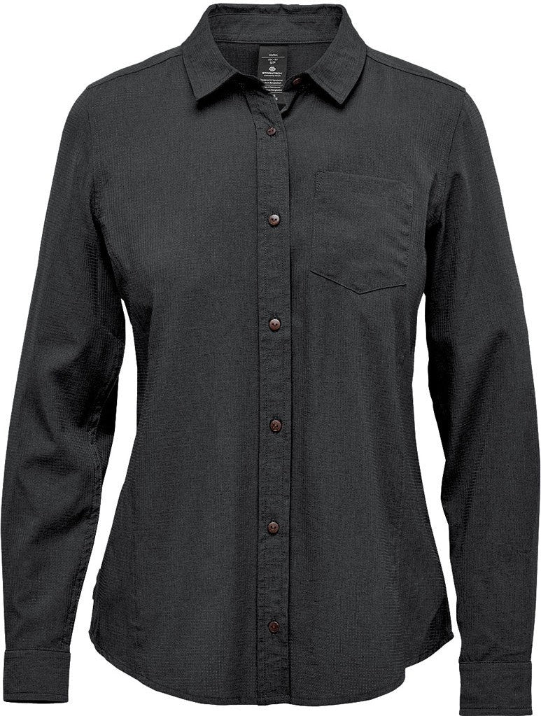 Stormtech Qrt-2w Women’s Azores Quick Dry L/s Shirt - Black - Ladies Xs