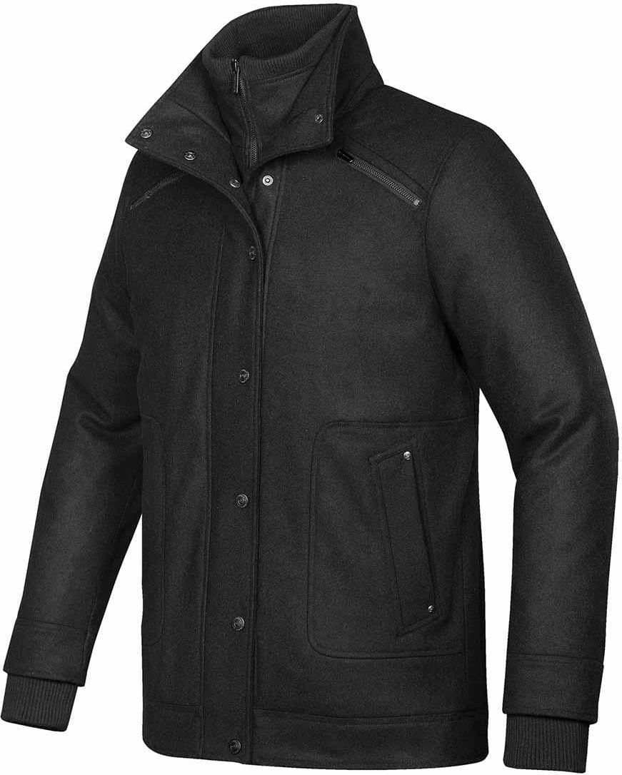 Stormtech Rcw-1 Men’s Quarterdeck Wool Coat - Black