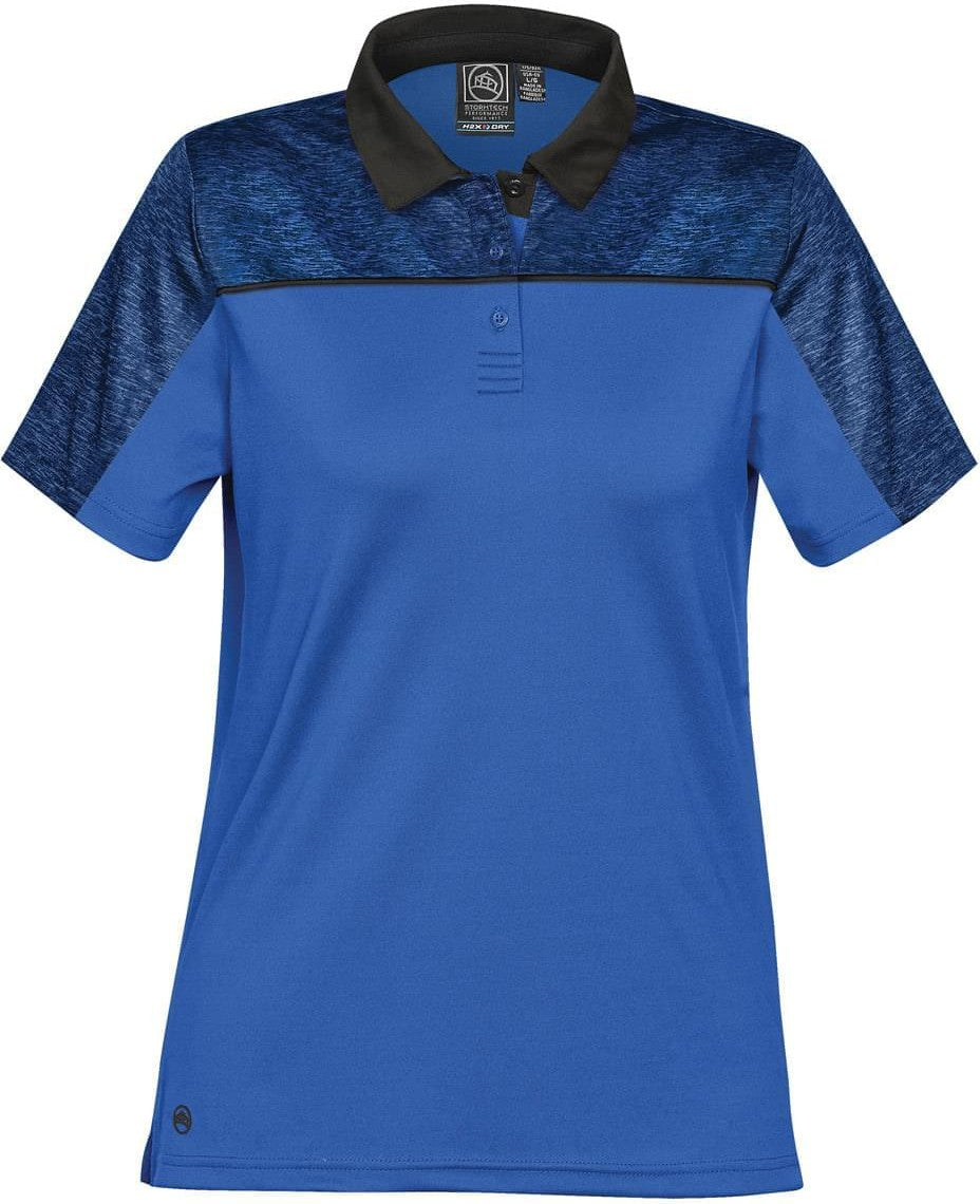 Stormtech Rfp-1w Women’s Silverback H2x-dry Polo - Azure Blue Black Heather - Ladies Xs