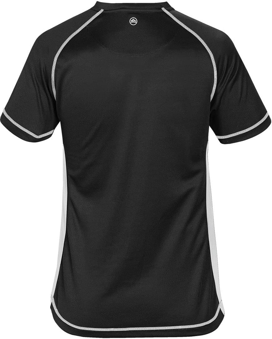Stormtech Sat035 Women’s H2x-dry Short Sleeve Tee - Black White - Ladies Xs