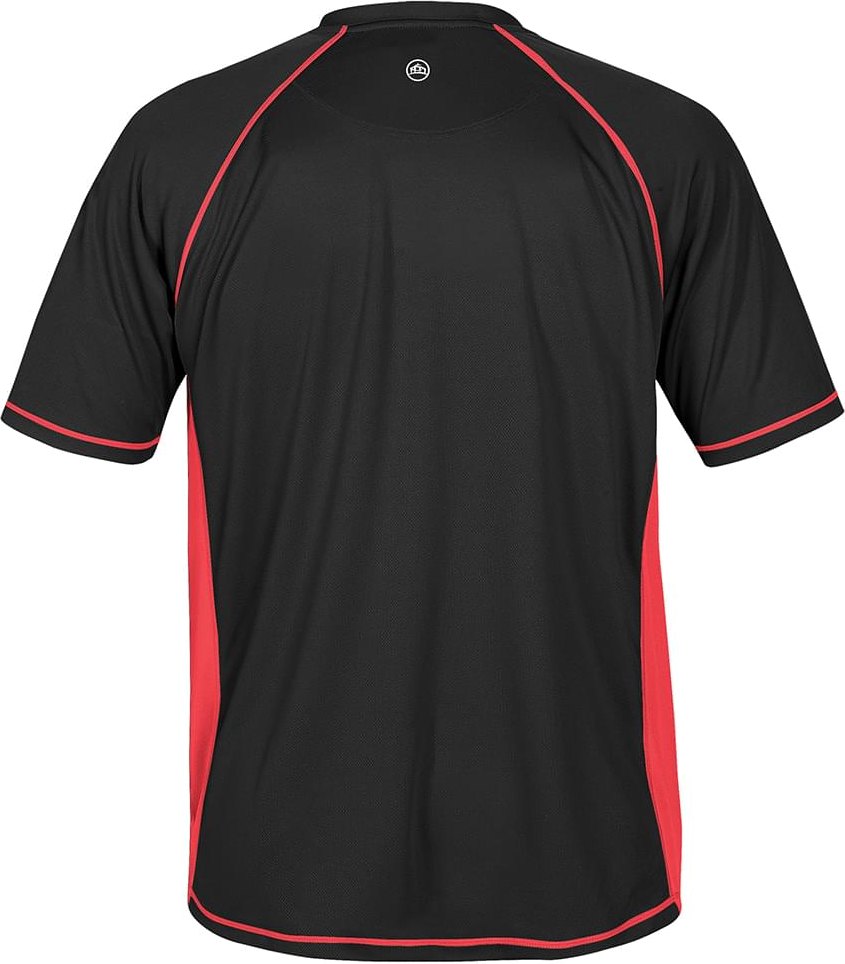 Stormtech Sat037 Men’s H2x-dry Short Sleeve Tee - Black Scarlet - Adult 2xs