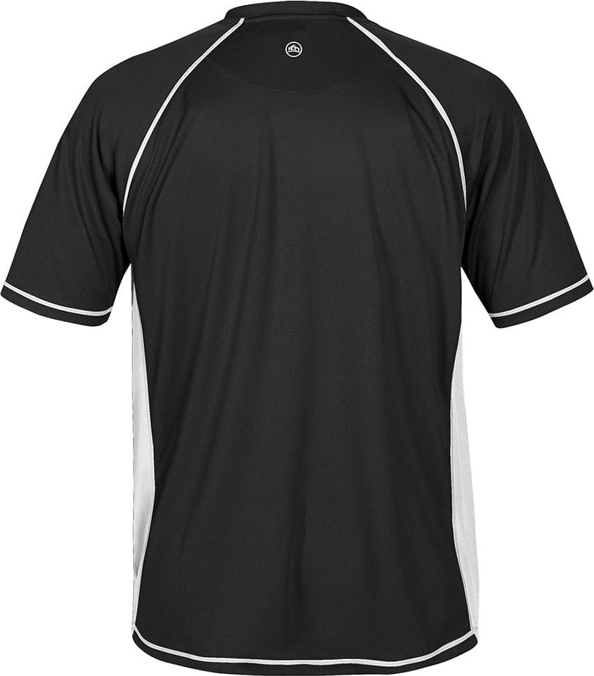 Stormtech Sat037 Men’s H2x-dry Short Sleeve Tee - Black White - Adult 2xs