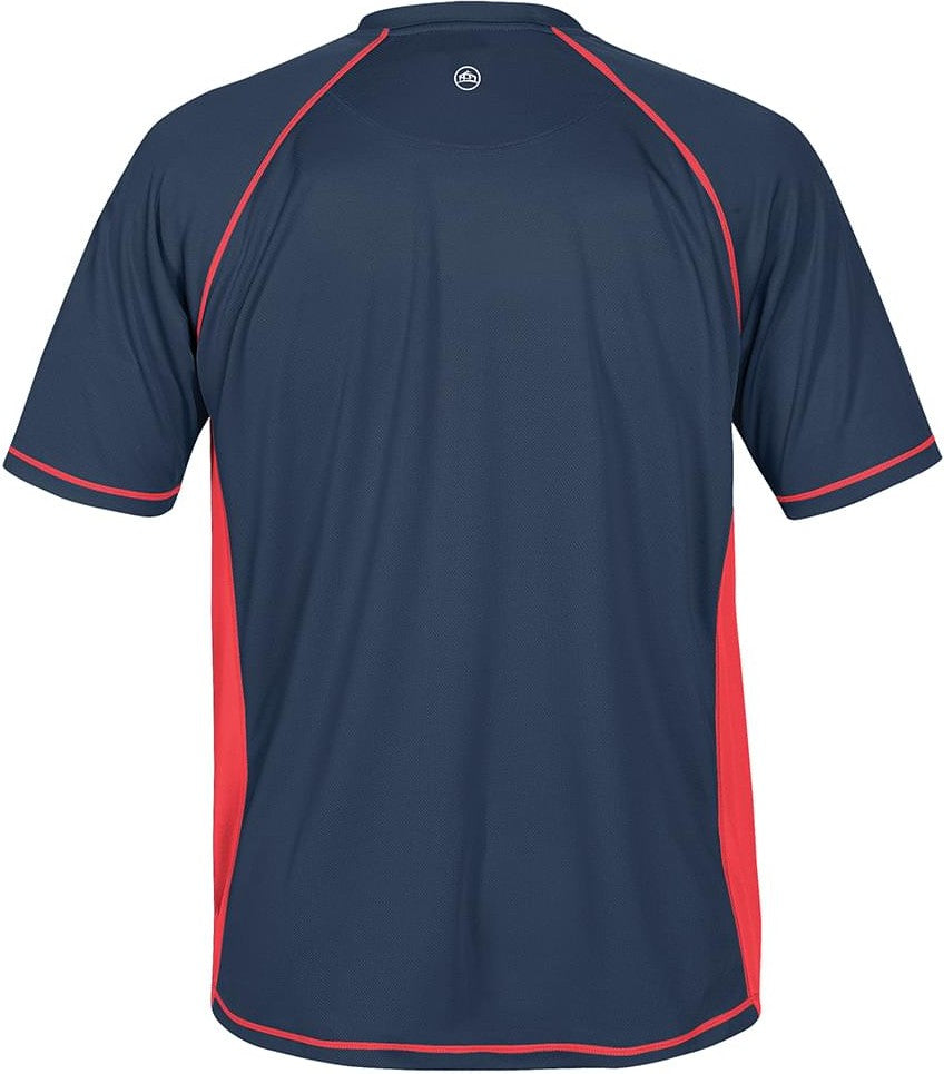 Stormtech Sat037 Men’s H2x-dry Short Sleeve Tee - Navy Scarlet