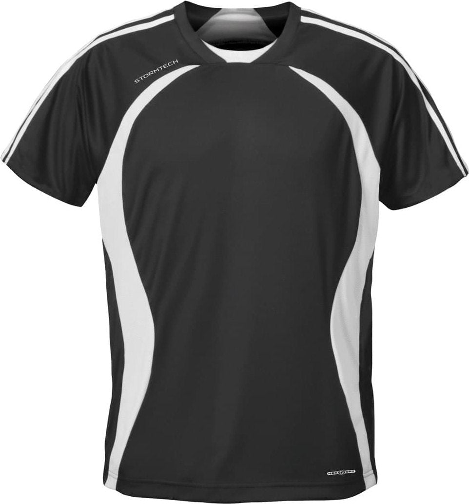 Stormtech Sat120y Youth H2x-dry Jersey - Tech Black White - Xs