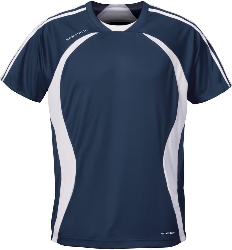 Stormtech Sat120y Youth H2x-dry Jersey - Tech Navy White - Xs