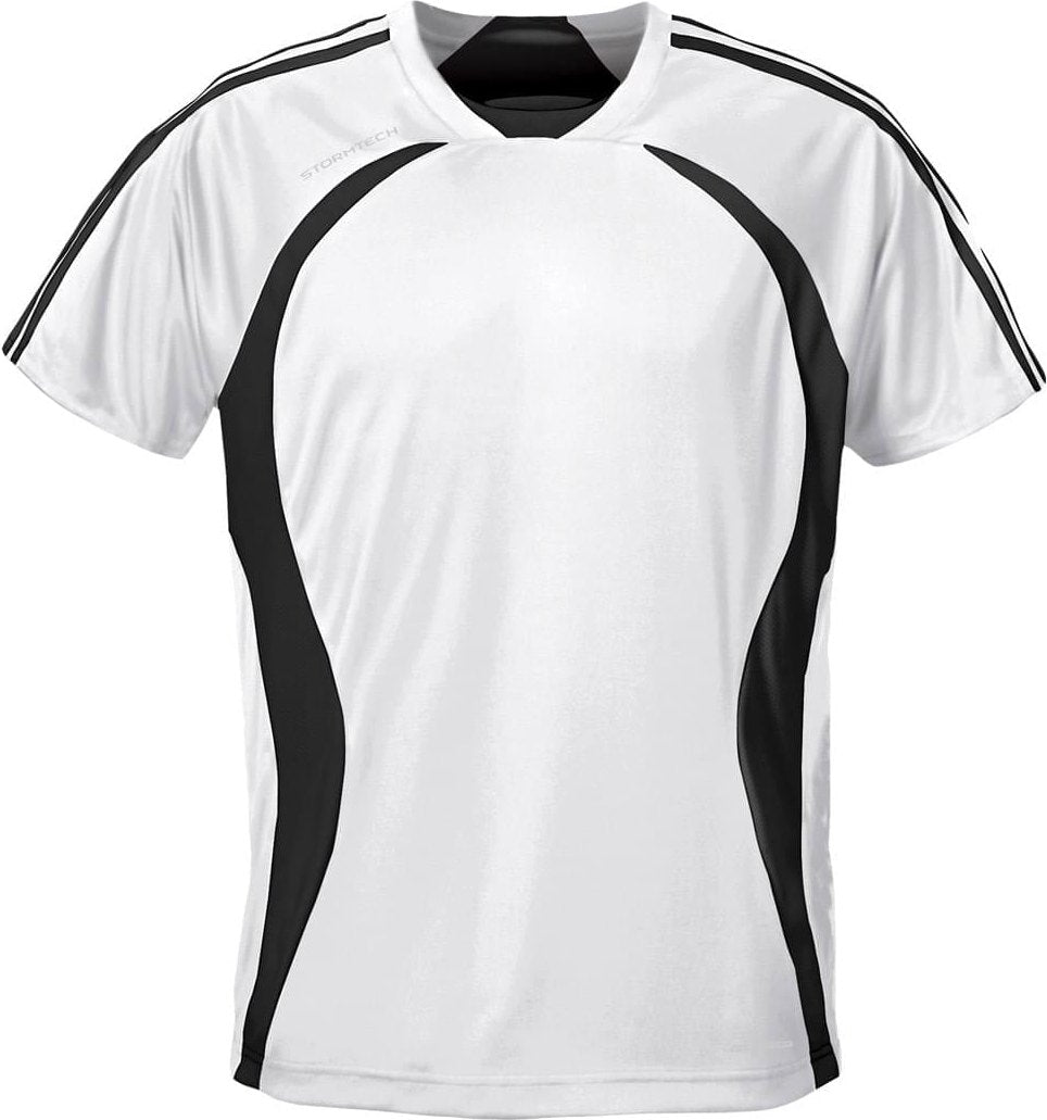 Stormtech Sat120y Youth H2x-dry Jersey - Tech White Black - Xs
