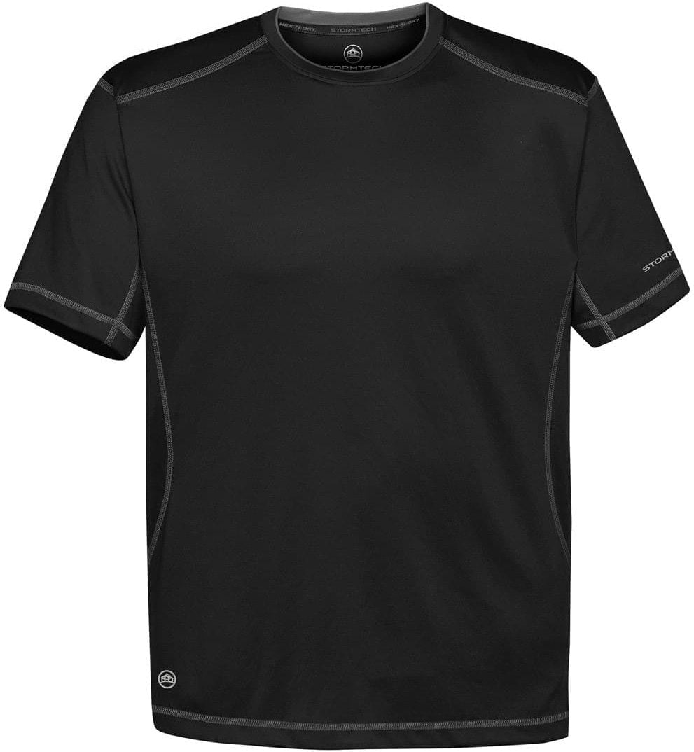 Stormtech Sat400 Men’s H2x-dry Hybrid Tee - Black Granite - Adult Xs