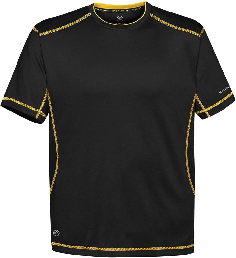 Stormtech Sat400 Men’s H2x-dry Hybrid Tee - Black Sundance - Adult Xs