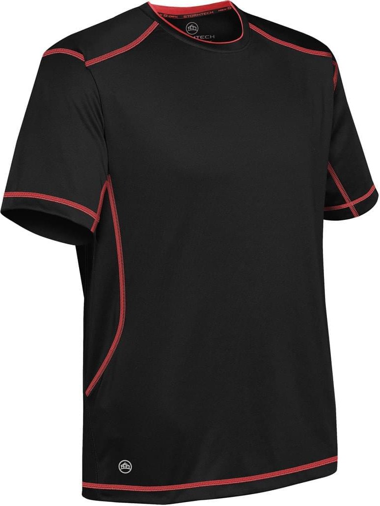 Stormtech Sat400 Men’s H2x-dry Hybrid Tee - Black True Red