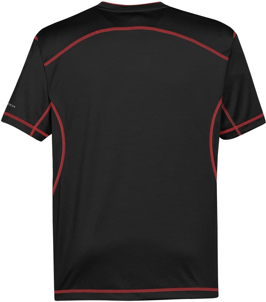 Stormtech Sat400 Men’s H2x-dry Hybrid Tee - Black True Red - Adult l