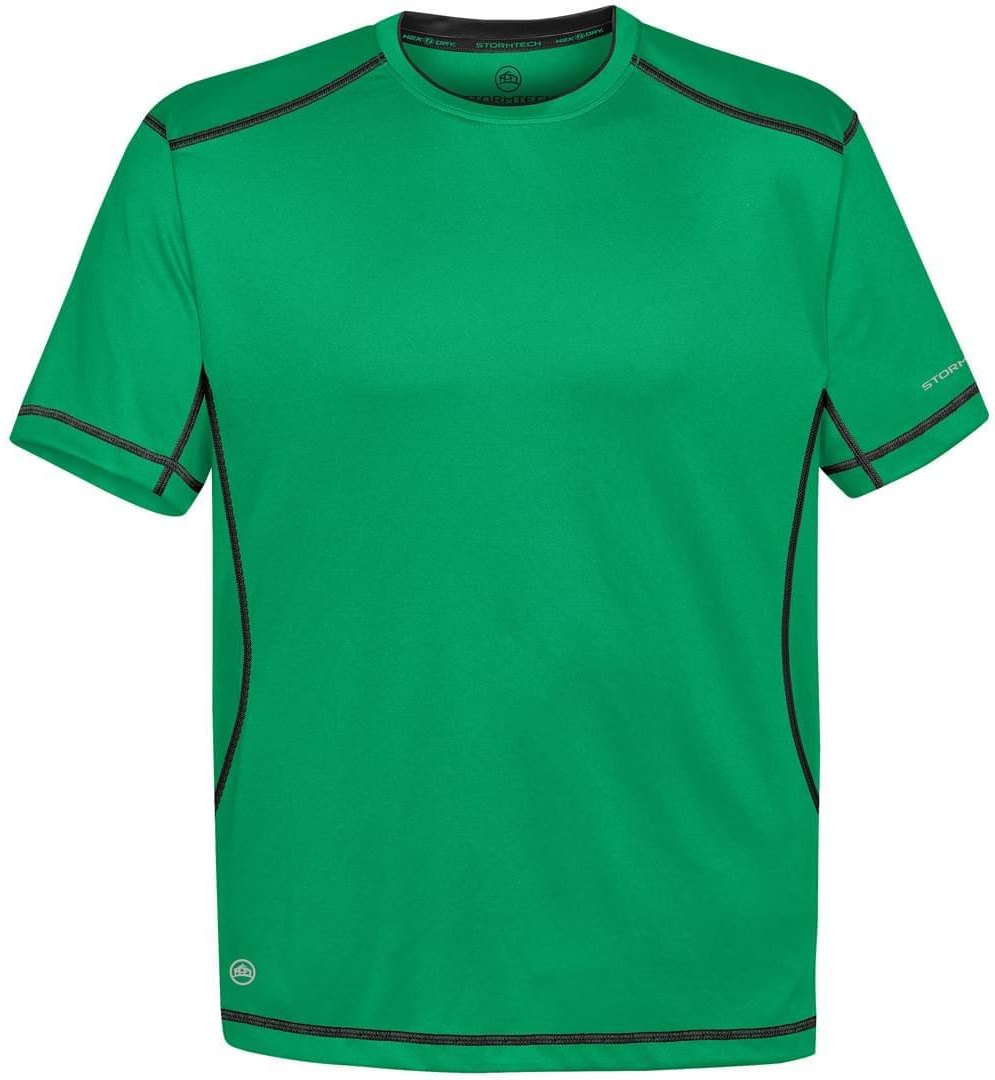 Stormtech Sat400 Men’s H2x-dry Hybrid Tee - Kelly Green Black - Adult Xs