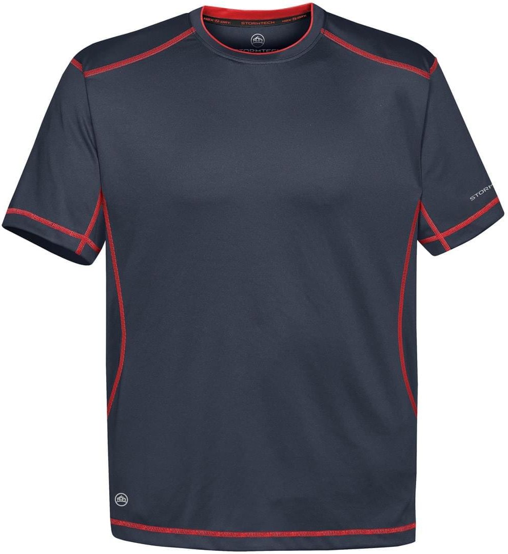 Stormtech Sat400 Men’s H2x-dry Hybrid Tee - Navy True Red - Adult Xs